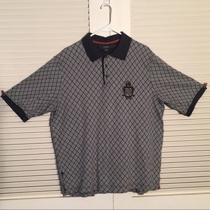 SEAN JOHN Diamond-Patterned Polo Crest Eagle XL